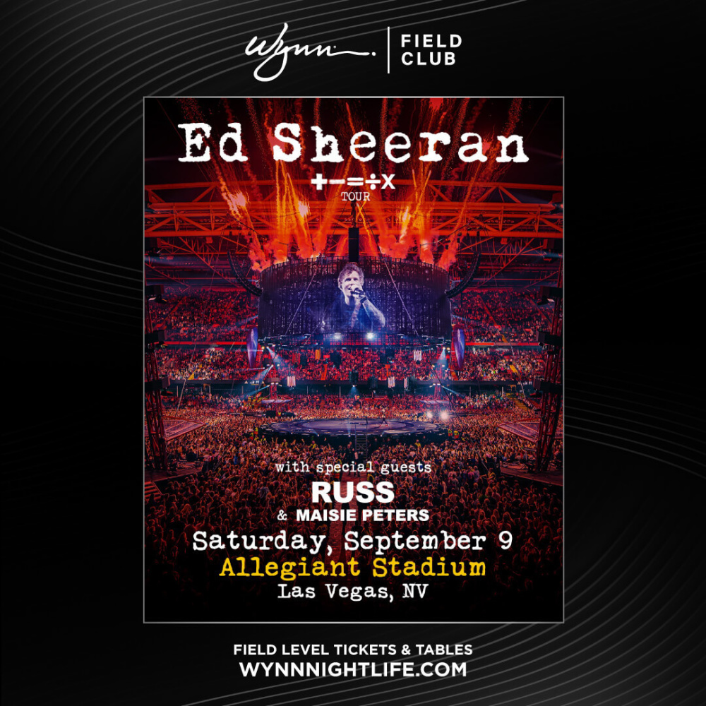 Ed Sheeran At Wynn Field Club Las Vegas Saturday Sep 9