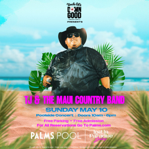 Flyer: LOST IN PARADISE SUNDAY - TJ AND MAUI COUNTRY BAND LIVE