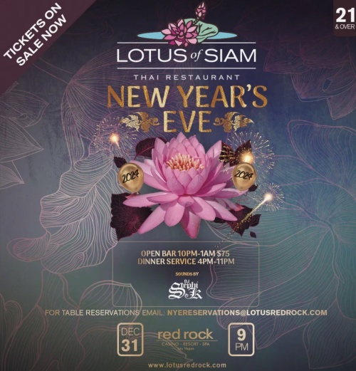 New Years Eve - Lotus of Siam Red Rock