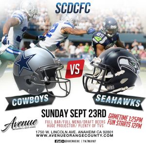 Sunday Football, Sunday, September 23rd, 2018