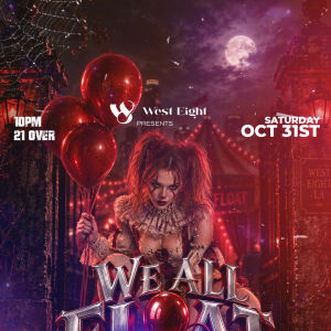 Flyer: We All Float | Haunted Halloween | WEST EIGHT