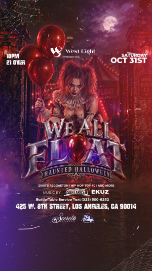 Flyer: We All Float | Haunted Halloween | WEST EIGHT