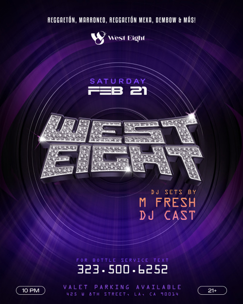 West Eight Saturdays - Flyer