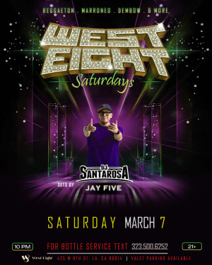 Flyer: WEST EIGHT Saturdays