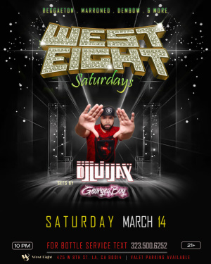 Flyer: WEST EIGHT Saturdays