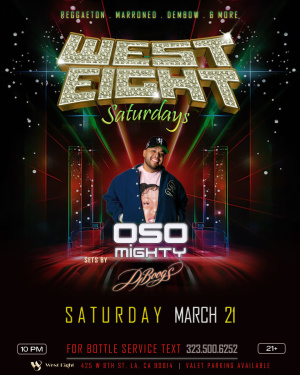 Flyer: WEST EIGHT Saturdays