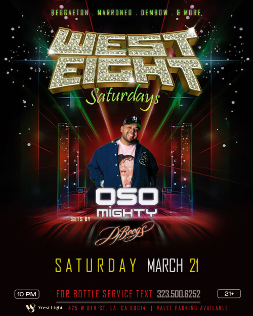 WEST EIGHT Saturdays - Flyer