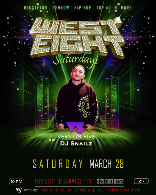 WEST EIGHT Saturdays - Flyer