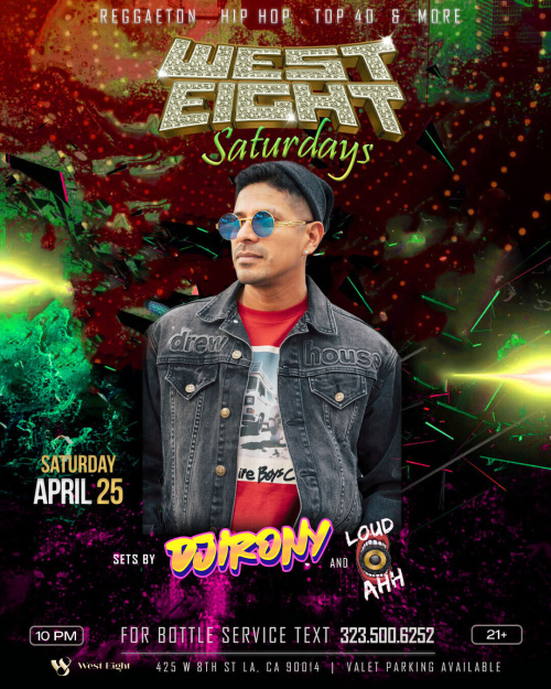 WEST EIGHT SATURSDAYS - Flyer