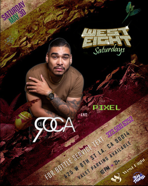 Flyer: WEST EIGHT SATURDAYS