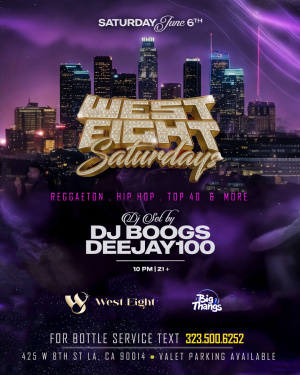 Flyer: WEST EIGHT SATURDAYS