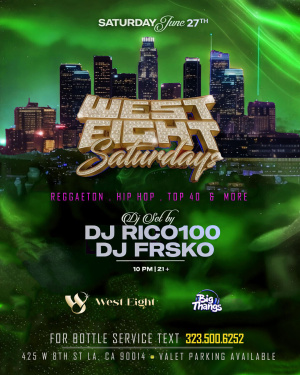 Flyer: WEST EIGHT SATURDAYS