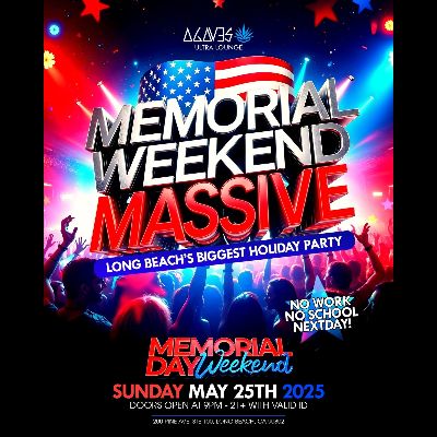 MEMORIAL DAY WEEKENND, Sunday, May 25th, 2025