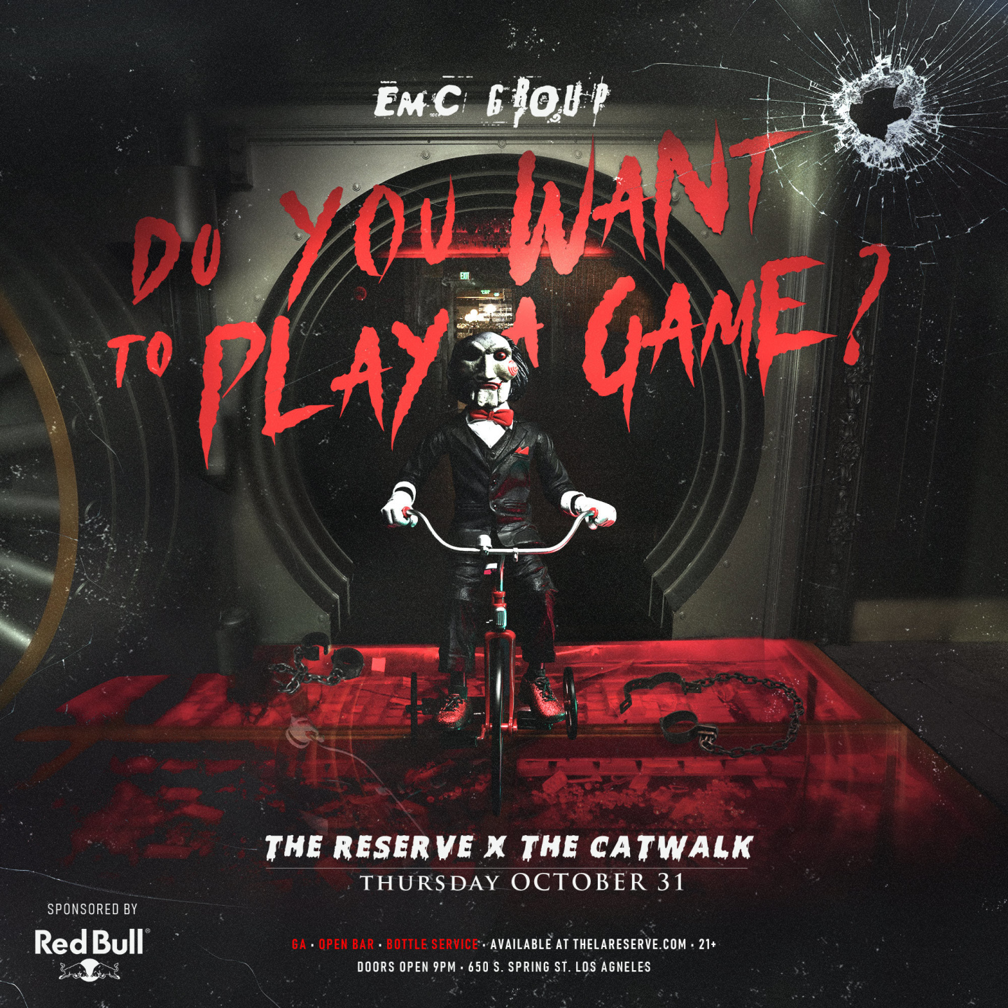 EMC PRESENTS - DO YOU WANT TO PLAY A GAME? RESERVE X CATWALK HALLOWEEN PARTY