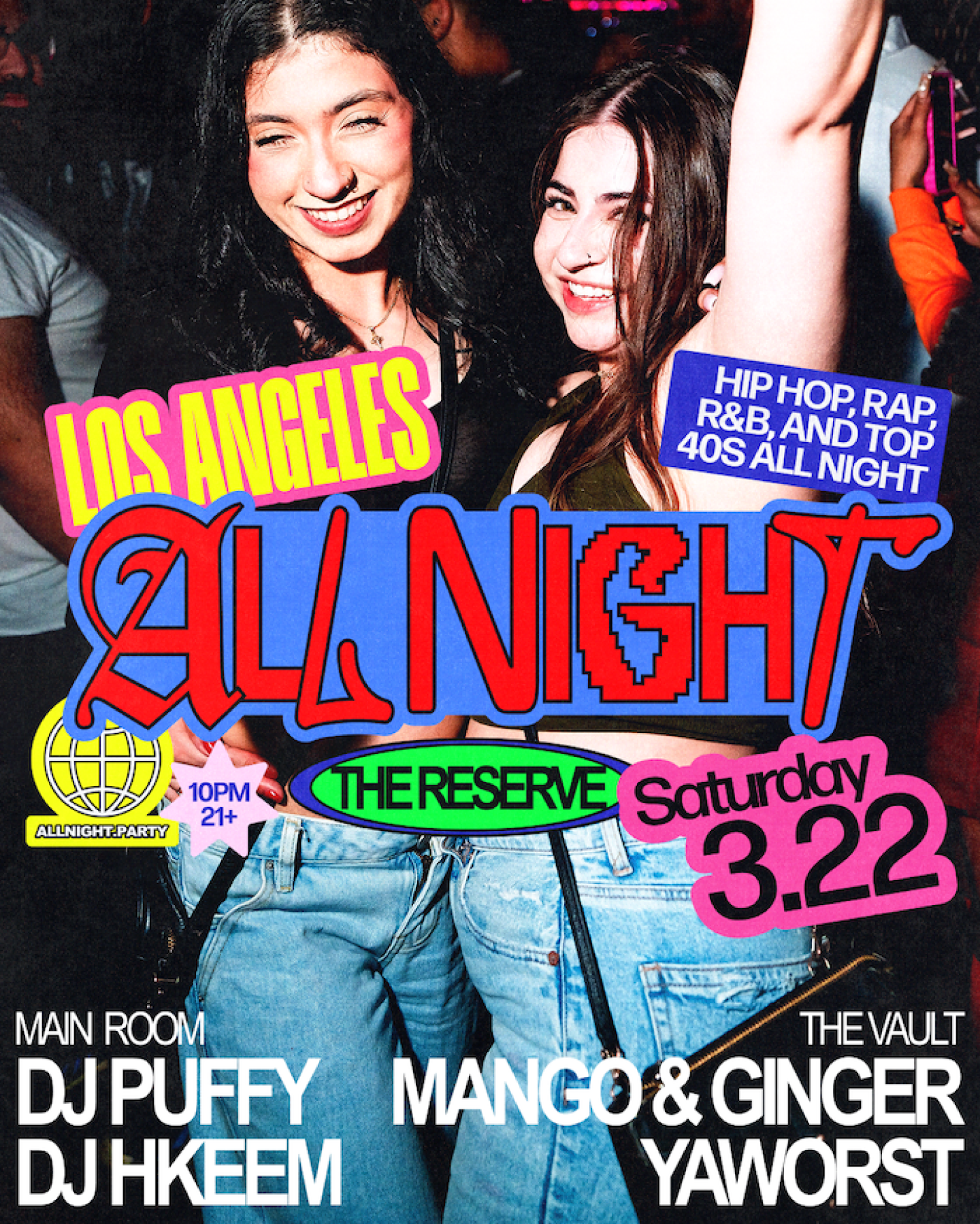 All Night Saturdays feat. DJ PUFFY, DJ HKEEM, MANGO & GINGER, YAWORST
