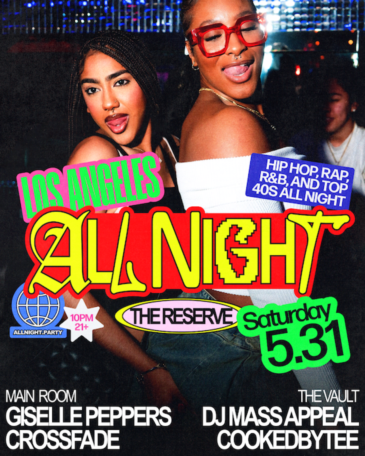 All Night Saturdays feat. GISELLE PEPPERS & CROSSFADE / DJ MASS APPEAL & COOKEDBYTEE