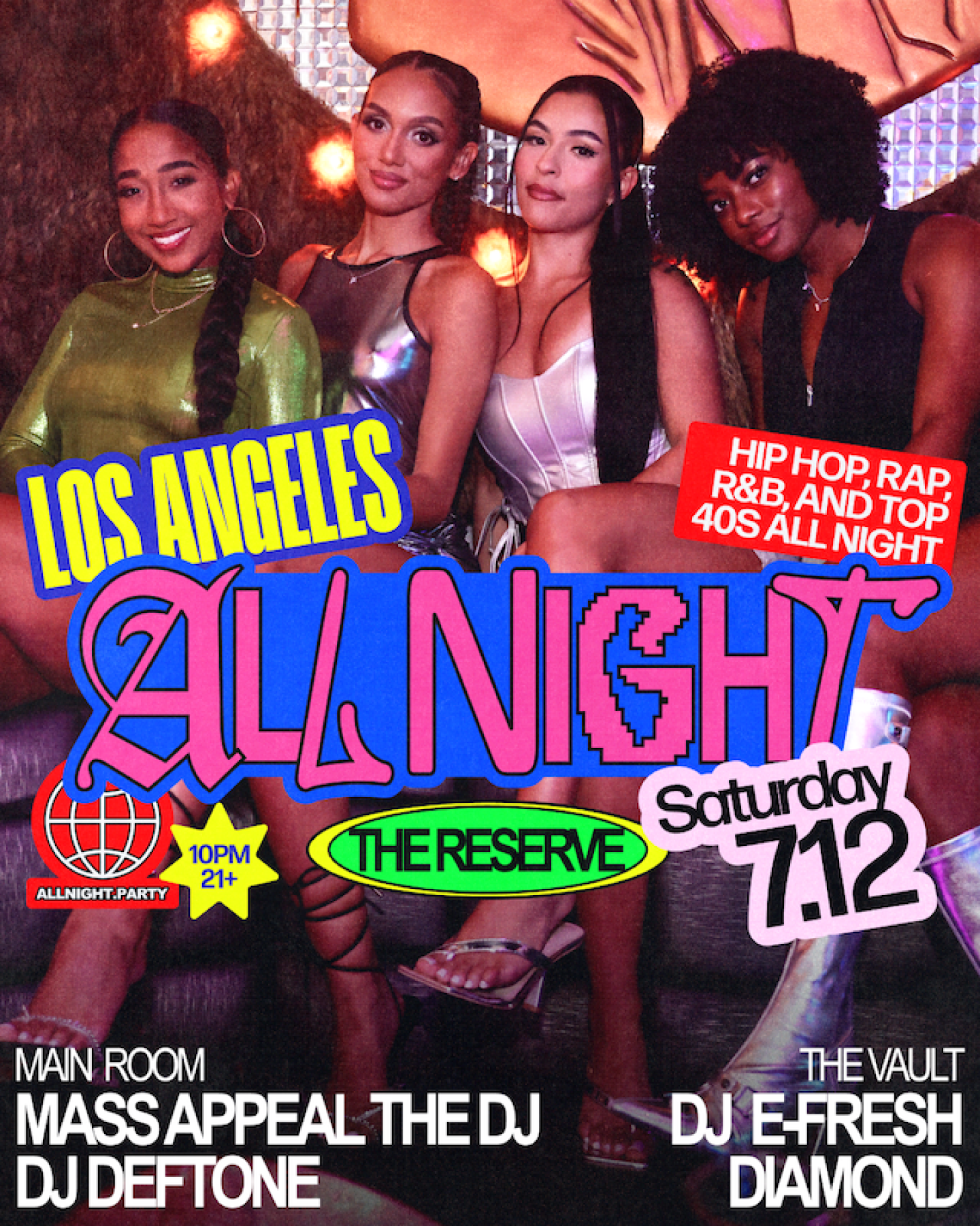 All night Saturday feat. MASS APPEAL THE DJ / DJ DEFTON & DJ E-FRESH / DIAMOND