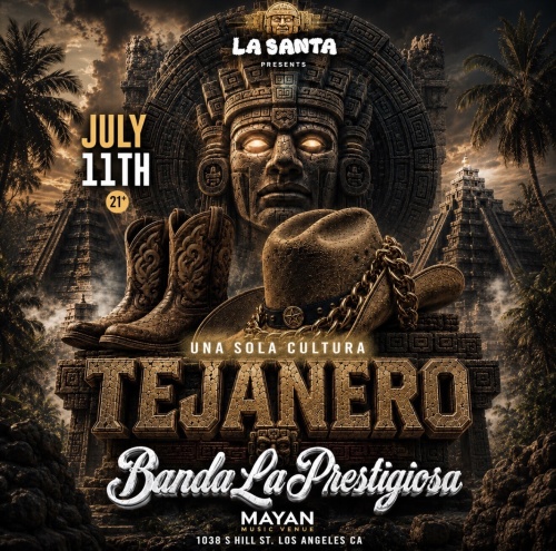 La Santa Presents, Tejanero: Una Sola Cultura - Banda x Reggaeton Party - Flyer