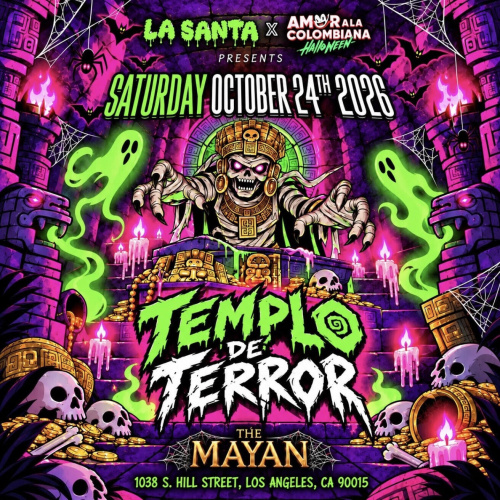 La Santa Group And Amor A La Colombiana Present TEMPLO DE TERROR - Flyer