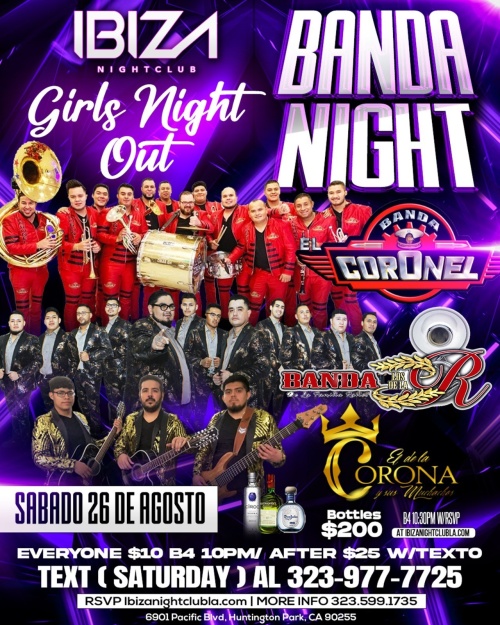 BANDA CORONEL - LOS DE LA R - EL DE LA CORONA - Ibiza Nightclub LA