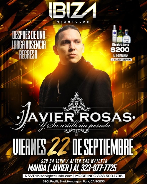 JAVER ROSAS - Ibiza Nightclub LA