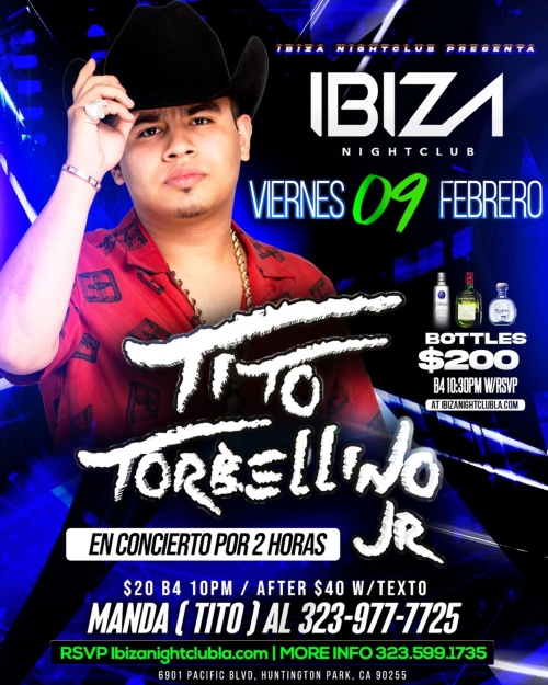 TITO TORBELLINO JR - Ibiza Nightclub LA
