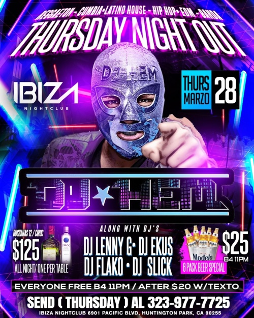 Thursday. Night Out! - Ibiza Nightclub LA