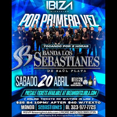Banda Los Sebastianes, Saturday, April 20th, 2024