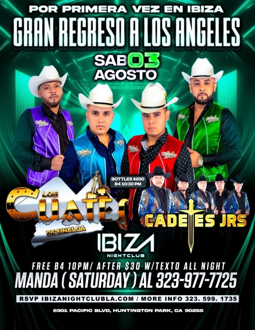 Los Cuates y Cadetes Jrs - Ibiza Nightclub LA