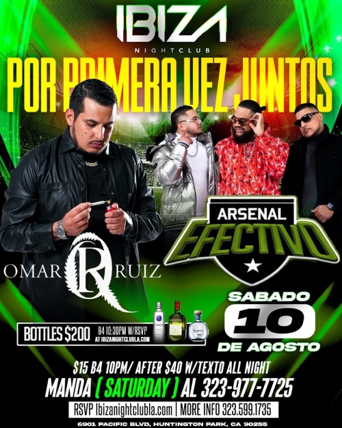 Omar Ruiz y Arsenal Efectivo - Ibiza Nightclub LA