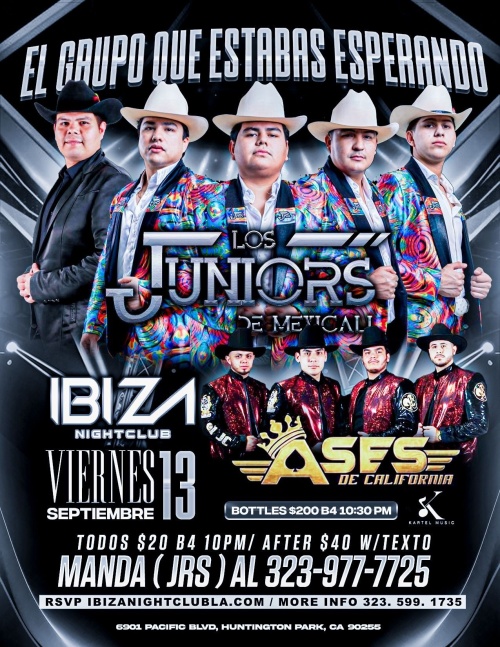 Los Juniors de Mexicali y Ases de California - Ibiza Nightclub LA