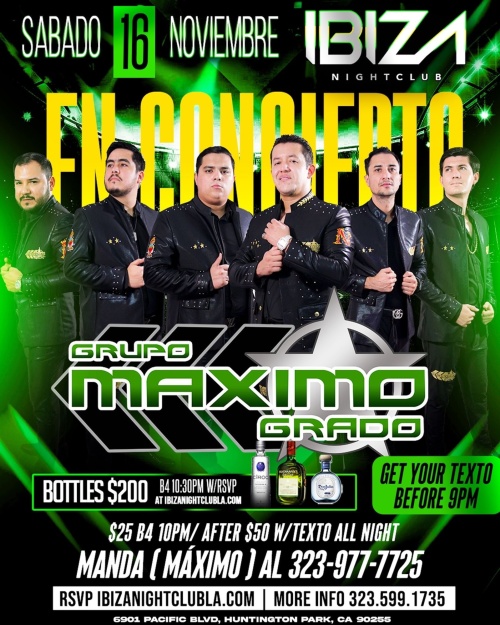Maximo Grado - Ibiza Nightclub LA