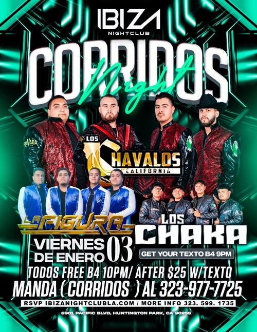 Corridos Night! - Ibiza Nightclub LA