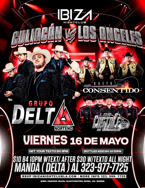 Grupo Delta, Consentido, Costales - Ibiza Nightclub LA