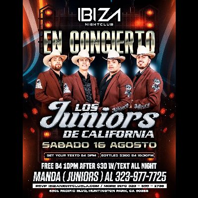 Los Juniors de California, Saturday, August 16th, 2025