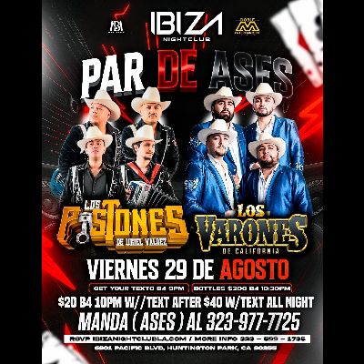 los Pistones y Los Varones, Friday, August 29th, 2025