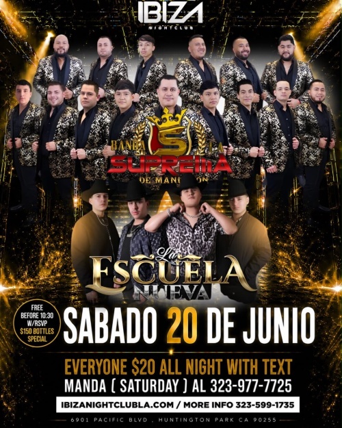 Banda Suprema y La Escuela Nueva - Ibiza Nightclub LA