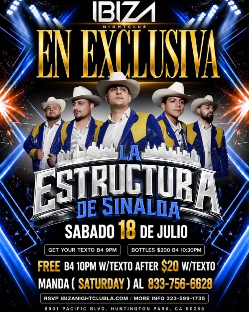 La Estructura de Sinaloa - Ibiza Nightclub LA