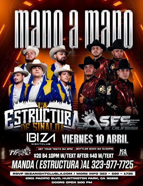 Estructura y Ases de California - Ibiza Nightclub LA