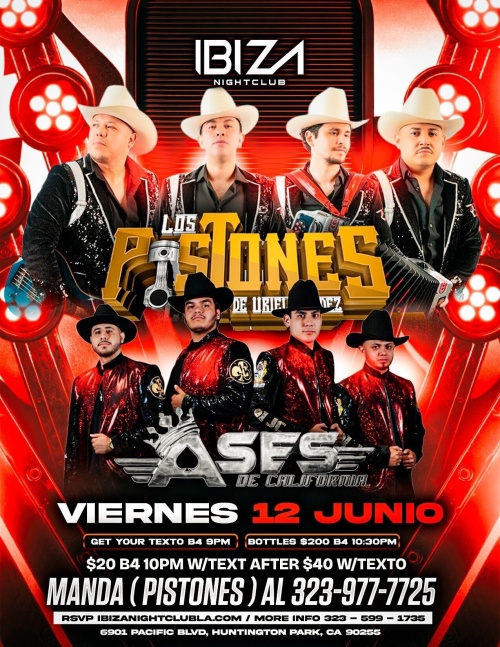 Pistones y Ases de California - Ibiza Nightclub LA