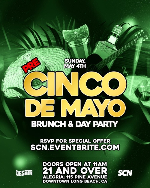 PRE-CINCO DE MAYO BRUNCH & DAY PARTY - Alegria Cocina Latina