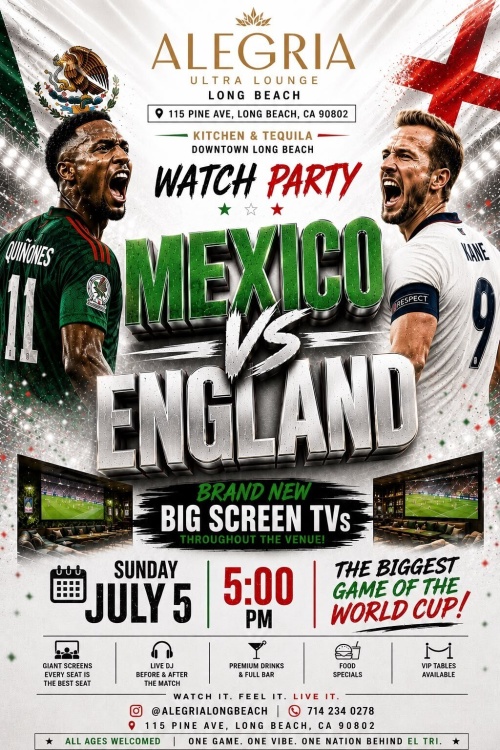 World Cup: Mexico vs England - Alegria Cocina Latina