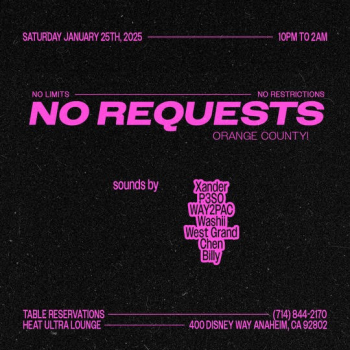 No Requests OC - Sat Jan 25