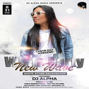 New Wave White Party, Sunday, August 31st, 2025