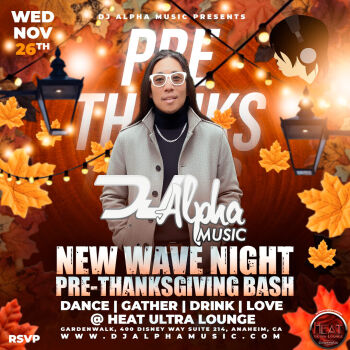 NEW WAVE NIGHT — DJ Alpha - Pre-Thanksgiving Bash - Wed Nov 26