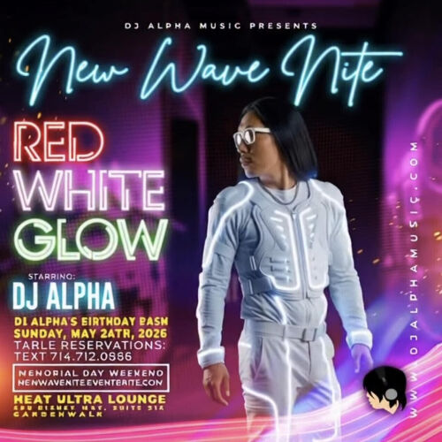 New Wave Red White And Glow