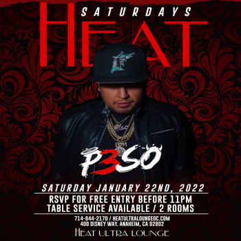 Heat Saturdays W/ DJ Peso - Sat Jan 22