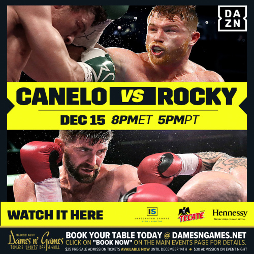 CANELO vs ROCKY - Dames N Games Topless Sports Bar & Grill VN