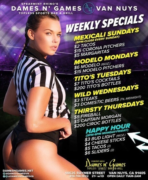 Thirsty Thursday - Dames N Games Topless Sports Bar & Grill VN