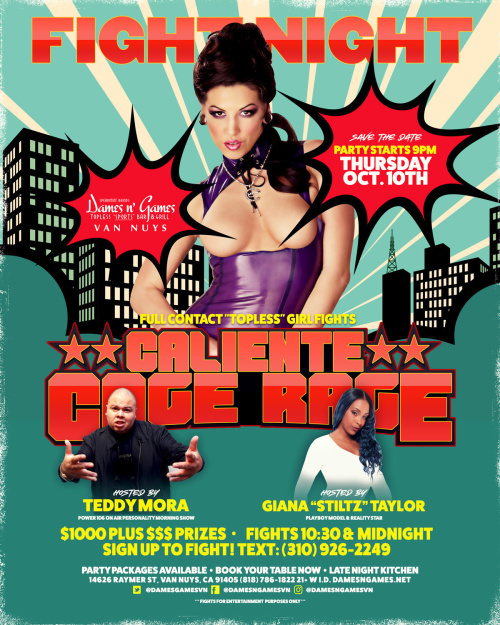Caliente Cage Rage - Dames N Games Topless Sports Bar & Grill VN